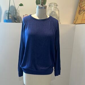 Women's Blue Long Sleeve Top